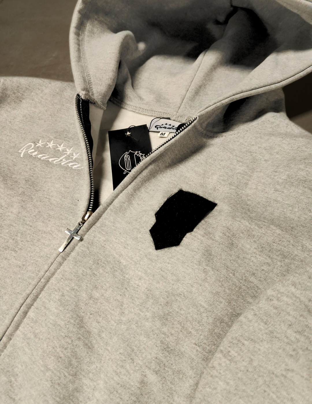 Detachable Logo Zip Hoodie