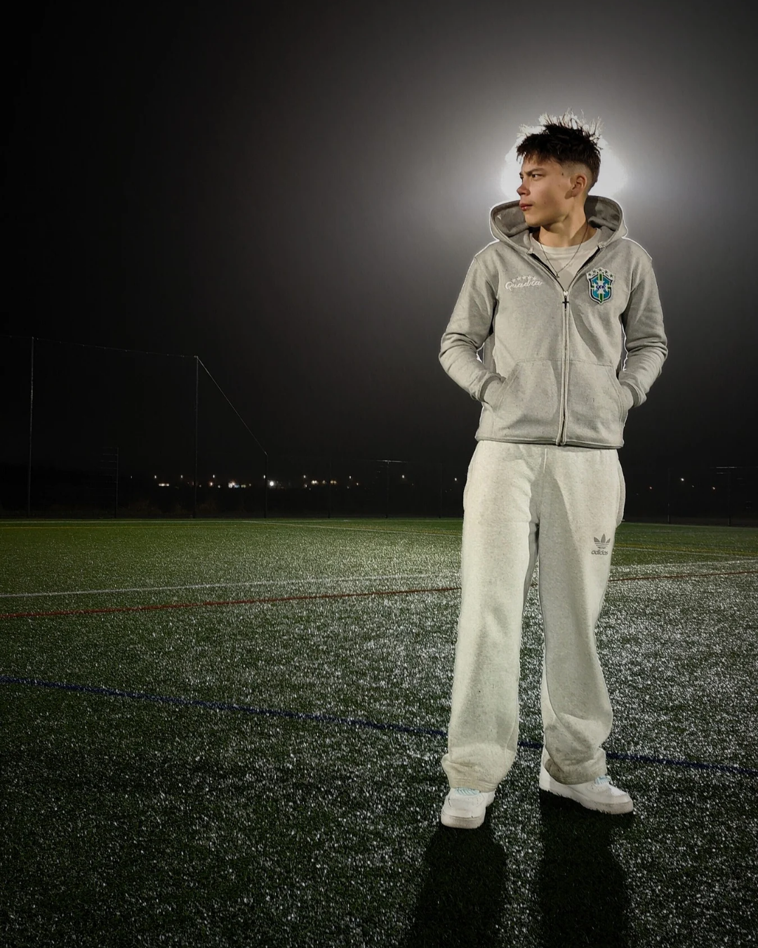 Detachable Logo Zip Hoodie