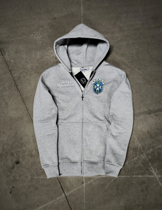 Detachable Logo Zip Hoodie